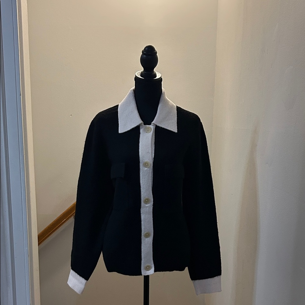 LOFT Black and White Women's Sweater